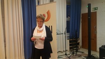 Pitkäaikaisen toimikunnanjäsenen Lea Siltasen kiitospuhe